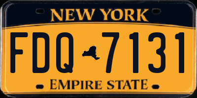 NY license plate FDQ7131