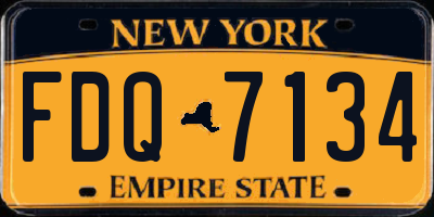 NY license plate FDQ7134