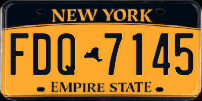 NY license plate FDQ7145