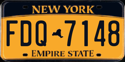 NY license plate FDQ7148