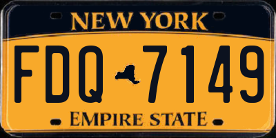 NY license plate FDQ7149
