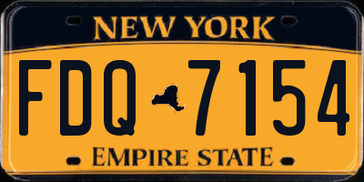 NY license plate FDQ7154