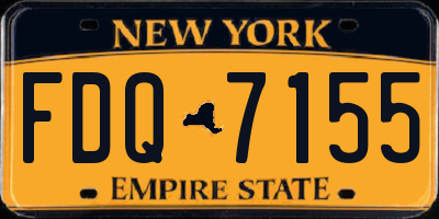 NY license plate FDQ7155