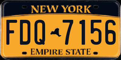 NY license plate FDQ7156