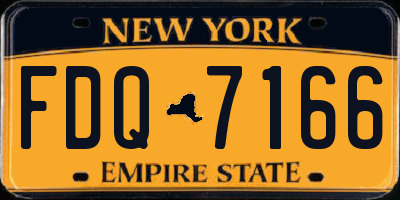 NY license plate FDQ7166