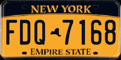 NY license plate FDQ7168