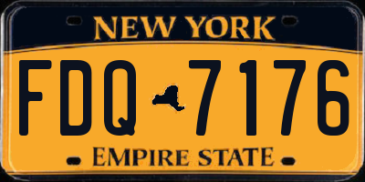 NY license plate FDQ7176