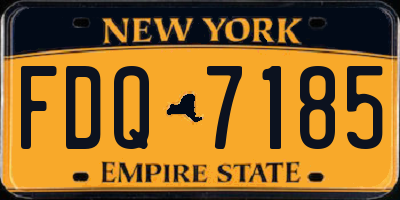 NY license plate FDQ7185