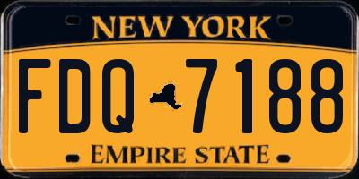 NY license plate FDQ7188