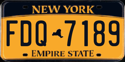 NY license plate FDQ7189