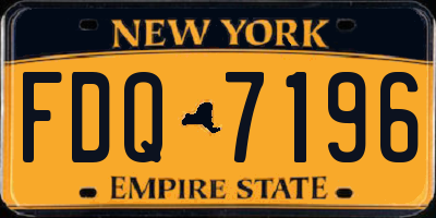 NY license plate FDQ7196