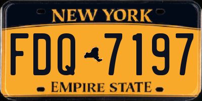 NY license plate FDQ7197