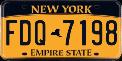 NY license plate FDQ7198