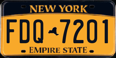 NY license plate FDQ7201