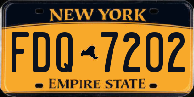NY license plate FDQ7202