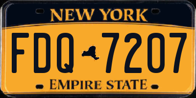 NY license plate FDQ7207