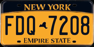 NY license plate FDQ7208