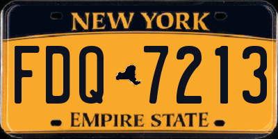 NY license plate FDQ7213
