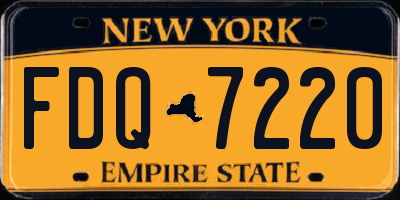 NY license plate FDQ7220