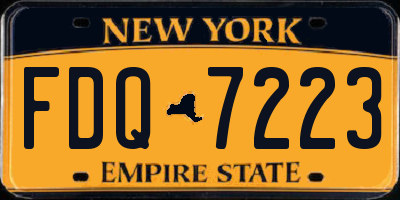 NY license plate FDQ7223
