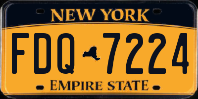 NY license plate FDQ7224