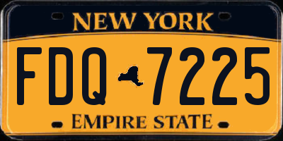 NY license plate FDQ7225
