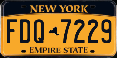 NY license plate FDQ7229