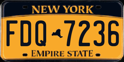 NY license plate FDQ7236