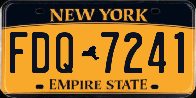 NY license plate FDQ7241