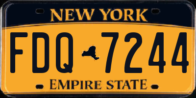 NY license plate FDQ7244