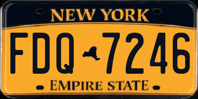 NY license plate FDQ7246
