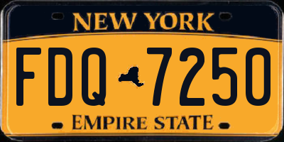 NY license plate FDQ7250