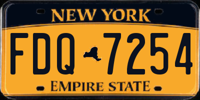 NY license plate FDQ7254