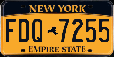 NY license plate FDQ7255
