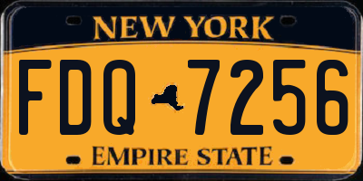 NY license plate FDQ7256