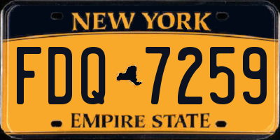 NY license plate FDQ7259
