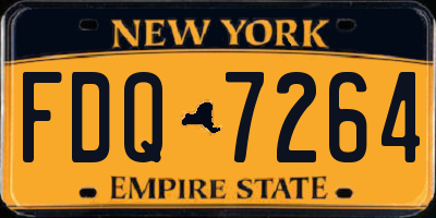 NY license plate FDQ7264