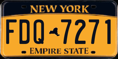 NY license plate FDQ7271