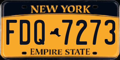 NY license plate FDQ7273