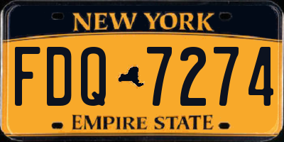 NY license plate FDQ7274