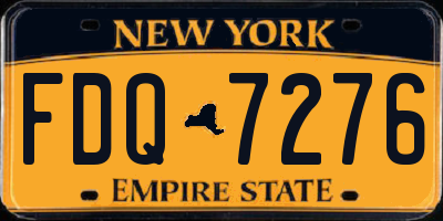 NY license plate FDQ7276