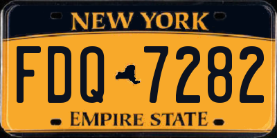 NY license plate FDQ7282