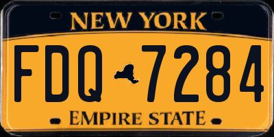 NY license plate FDQ7284