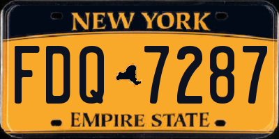 NY license plate FDQ7287