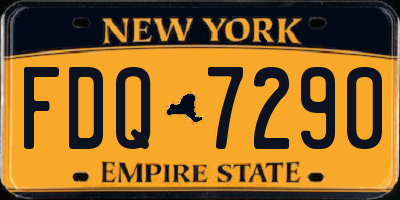 NY license plate FDQ7290
