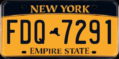 NY license plate FDQ7291