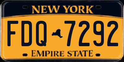 NY license plate FDQ7292
