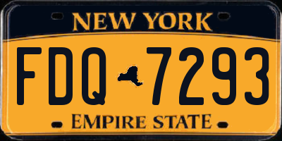 NY license plate FDQ7293