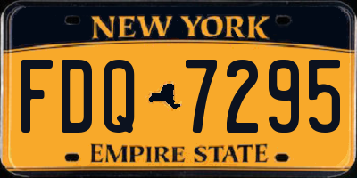 NY license plate FDQ7295