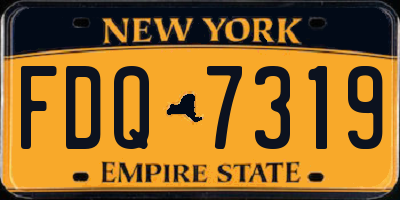 NY license plate FDQ7319